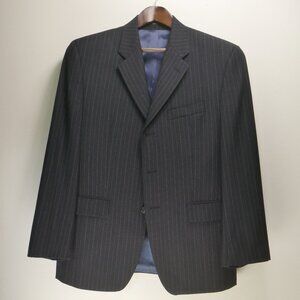 Lauren Ralph Lauren Navy Pinstripe Wool Suit Jacket 40S